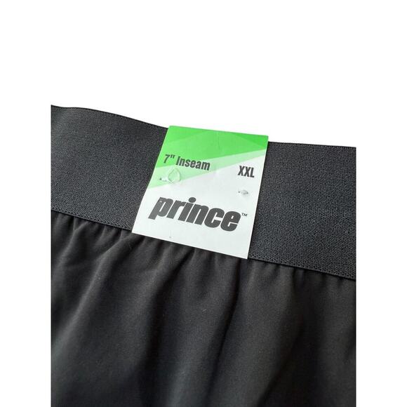 NWT Prince Men's Black Match 7” Woven Tennis Shorts Size XXL - Picture 4 of 6